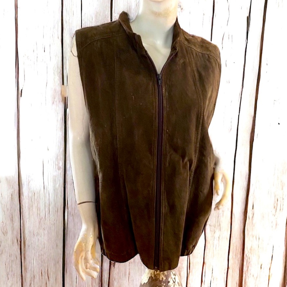 ❄️ 50% off winter Bagatelle leather suede vintage boho chic bohemian vest M